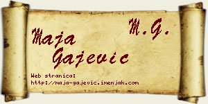 Maja Gajević vizit kartica
